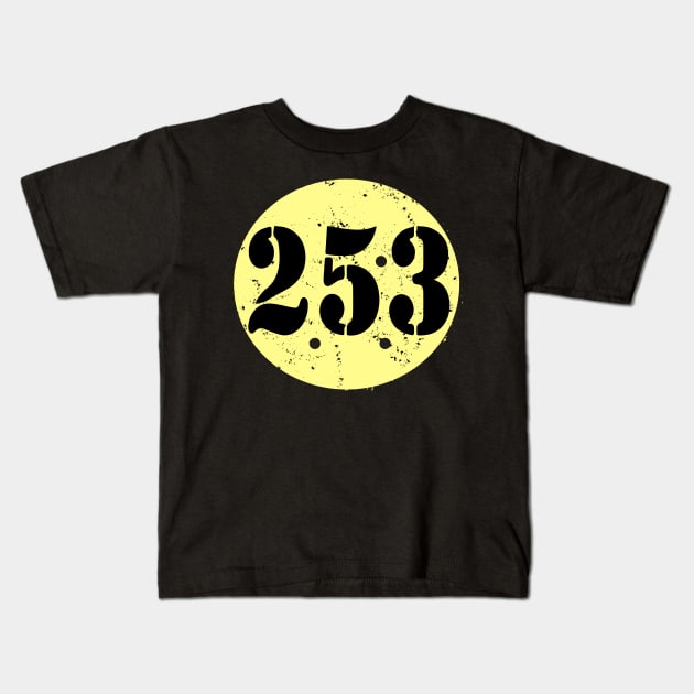 Angel Number 253 Kids T-Shirt by Lamink